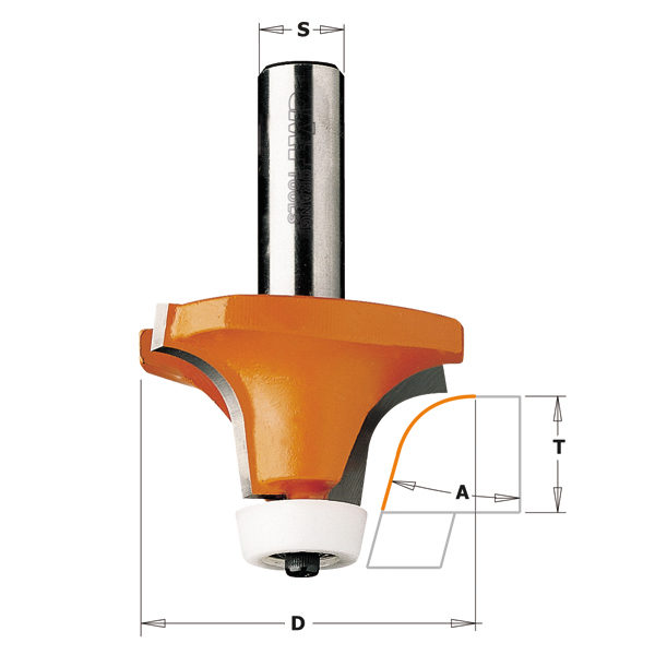 Frese per smussare a raggio concavo per materiali compositi 8/980.541-8/966.6