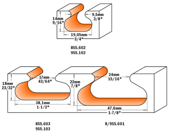 Frese per maniglie 8/955.601-602 - immagine 2