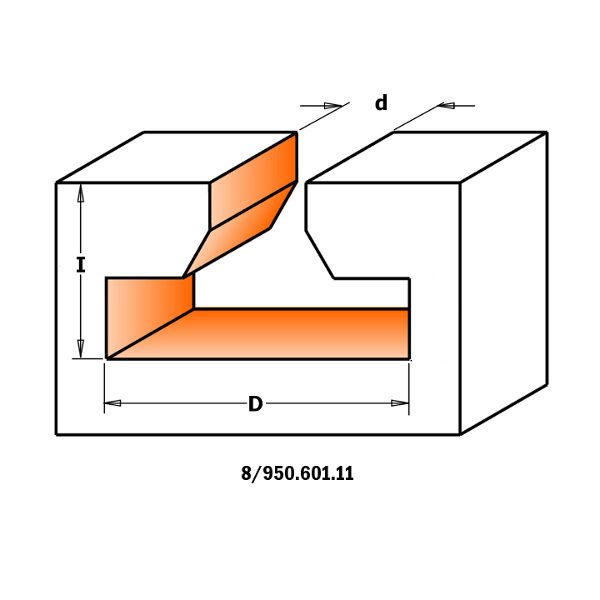 Frese per scanalature a "T" 8/950.601-602 - immagine 2