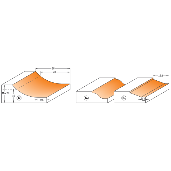 Frese con profilo orizzontale per antine 8/990.5 - immagine 3