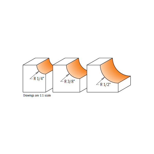 Set di 3 frese a raggio convesso 837.001/501 - immagine 3