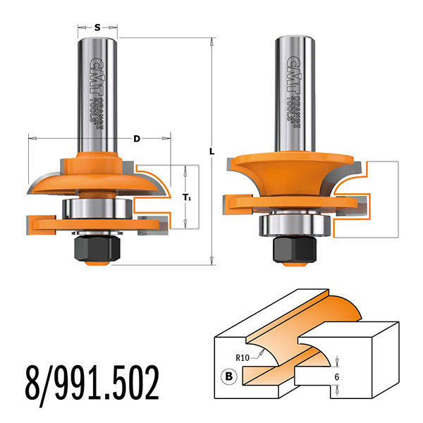 Set di frese per incastri maschio/femmina 8/991.50 - immagine 3