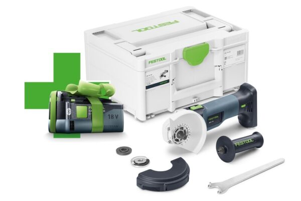 Smerigliatrice angolare a batteria AGC 18-125 EB-Basic-5,0 Con Batteria Omaggio
