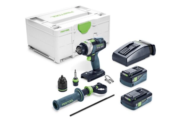 Trapano avvitatore con percussione a batteria QUADRIVE TPC 18/4 5,0/4,0 I-Plus