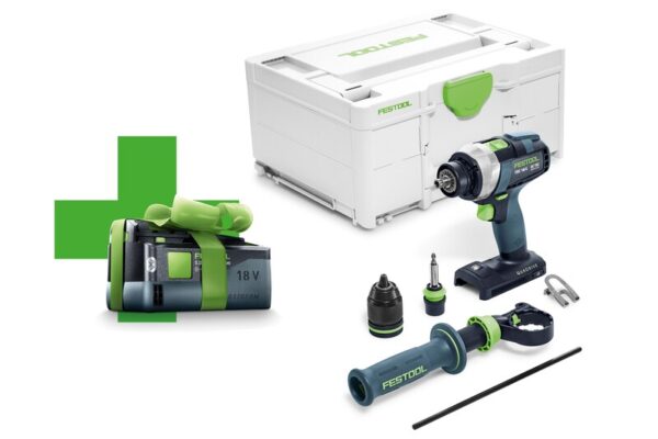 Trapano avvitatore a batteria QUADRIVE TDC 18/4 I-Basic-5,0